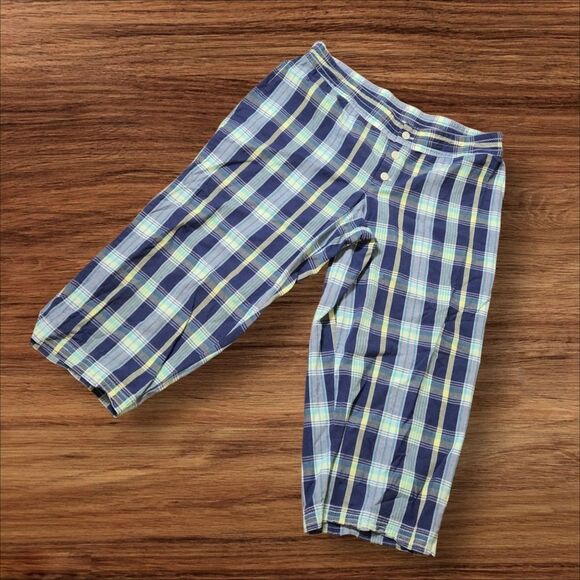 Gilligan & O'Malley Casual Blue and Green Plaid Bottoms - Picture 1 of 6